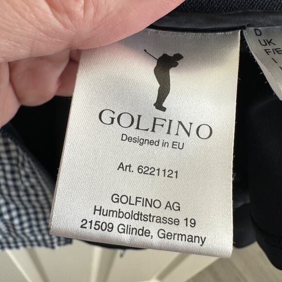 golfino germany women’s large navy check full zip golf jacket european style - Picture 7 of 16